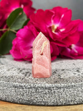 Load image into Gallery viewer, Soothing Mini Rhodochrosite Crystal Tower Point
