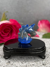 Load image into Gallery viewer, Lapis Lazuli Unicorn Crystal Carving
