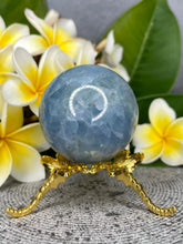 Load image into Gallery viewer, Beautiful Blue Calcite Crystal Sphere
