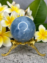 Load image into Gallery viewer, Beautiful Blue Calcite Crystal Sphere
