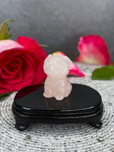 Load image into Gallery viewer, Rose Quartz Pug Dog Crystal Carving
