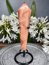 Load image into Gallery viewer, Enthusiasm Carnelian Crystal Wand With Black Stand
