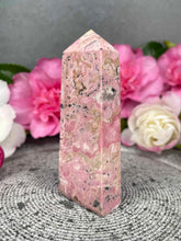 Load image into Gallery viewer, Gorgeous Peruvian Pink Rhodonite Crystal Tower Point
