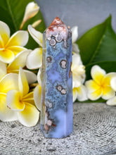Load image into Gallery viewer, High Quality Blue Flower Agate Crystal Tower Point

