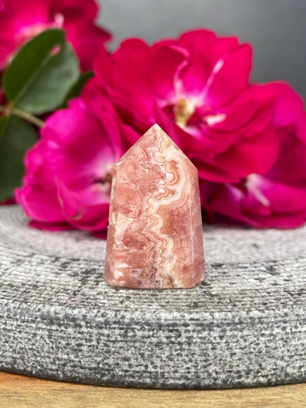 Small Rhodochrosite Crystal Tower Point