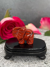 Load image into Gallery viewer, Red Jasper Crystal Elephant Carving
