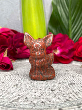 Load image into Gallery viewer, Mahogany Obsidian Eevee Crystal Pokémon Carving
