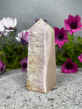 Load image into Gallery viewer, Stunning Agate With Amethyst Quartz Crystal Tower
