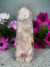 Load image into Gallery viewer, Breathtaking Flower Agate Crystal Tower Point
