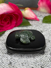 Load image into Gallery viewer, Moss Agate Crystal Turtle Carving
