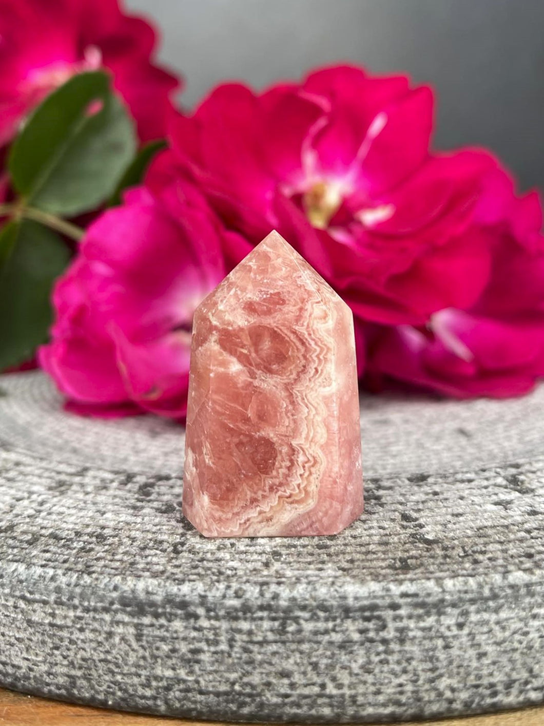 Stunning Small Rhodochrosite Crystal Tower Point