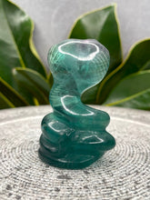 Load image into Gallery viewer, Stunning Fluorite Crystal Snake Carving
