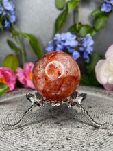 Load image into Gallery viewer, Fiery Fire Quartz Hematoid Crystal Sphere
