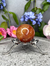 Load image into Gallery viewer, Confidence Fire Quartz Hematoid Crystal Sphere
