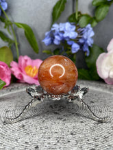 Load image into Gallery viewer, Stabilizing Fire Quartz Hematoid Crystal Sphere
