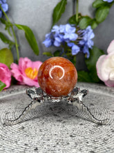 Load image into Gallery viewer, Stabilizing Fire Quartz Hematoid Crystal Sphere
