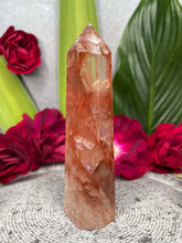 Load image into Gallery viewer, Beautiful Fire Quartz Hematoid Crystal Tower Point
