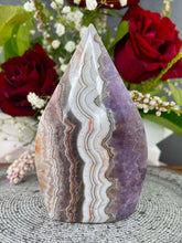 Load image into Gallery viewer, Amethyst &amp; Mexican Crazy Lace Agate Flame
