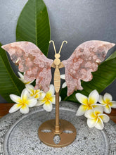 Load image into Gallery viewer, Discounted Flower Agate Crystal Butterfly Wings
