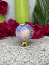 Load image into Gallery viewer, Small Blue Flower Agate Sphere Ball

