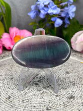 Load image into Gallery viewer, Rainbow Fluorite Crystal Palmstone
