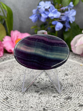Load image into Gallery viewer, Beautiful Rainbow Fluorite Crystal Palmstone
