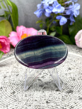 Load image into Gallery viewer, Beautiful Rainbow Fluorite Crystal Palmstone

