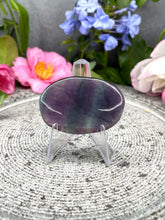 Load image into Gallery viewer, Stunning Rainbow Fluorite Crystal Palmstone
