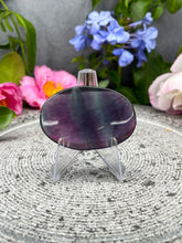 Load image into Gallery viewer, Stunning Rainbow Fluorite Crystal Palmstone
