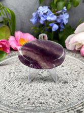 Load image into Gallery viewer, Pretty Rainbow Fluorite Crystal Thin Palmstone
