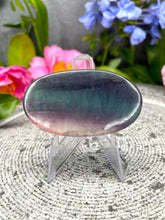 Load image into Gallery viewer, Rainbow Fluorite Crystal Palmstone
