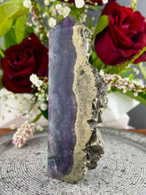 Load image into Gallery viewer, Beautiful Fluorite Pyrite Freeform Crystal Tower Point
