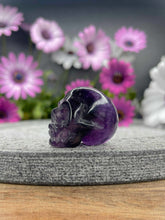 Load image into Gallery viewer, Balance Fluorite Crystal Skull Carving

