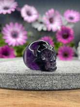 Load image into Gallery viewer, Balance Fluorite Crystal Skull Carving
