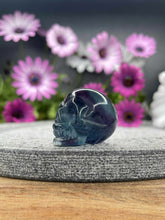 Load image into Gallery viewer, Gorgeous Rainbow Fluorite Crystal Skull Carving
