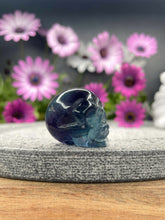 Load image into Gallery viewer, Gorgeous Rainbow Fluorite Crystal Skull Carving
