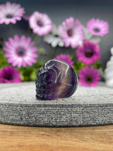 Load image into Gallery viewer, Focus Fluorite Crystal Skull Carving
