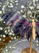 Load image into Gallery viewer, Stunning Rainbow Fluorite Crystal Butterfly Wings
