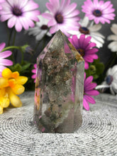Load image into Gallery viewer, High Quality Garden Quartz Lodolite Crystal Tower Point
