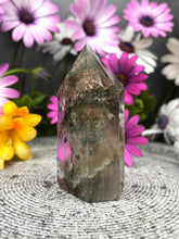Load image into Gallery viewer, High Quality Garden Quartz Lodolite Crystal Tower Point
