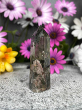 Load image into Gallery viewer, Growth Garden Quartz Lodolite Crystal Tower Point
