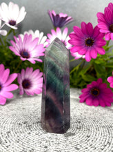 Load image into Gallery viewer, DISCOUNT Colorful Fluorite Crystal Tower Point
