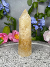 Load image into Gallery viewer, Soft Golden Healer Quartz Crystal Tower Point
