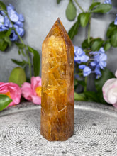 Load image into Gallery viewer, Deep Golden Healer Quartz Crystal Tower Point
