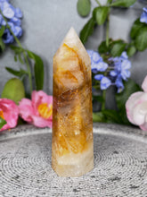 Load image into Gallery viewer, Renew Golden Healer Quartz Crystal Tower Point
