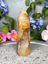 Load image into Gallery viewer, Focus Golden Healer Quartz Crystal Tower Point
