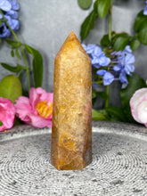 Load image into Gallery viewer, Strength Golden Healer Quartz Crystal Tower Point
