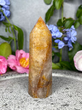 Load image into Gallery viewer, Strength Golden Healer Quartz Crystal Tower Point
