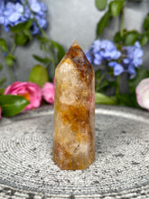Load image into Gallery viewer, Radiant Golden Healer Quartz Crystal Tower Point
