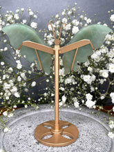 Load image into Gallery viewer, Lucky Green Aventurine Crystal Butterfly Wings On Gold Stand
